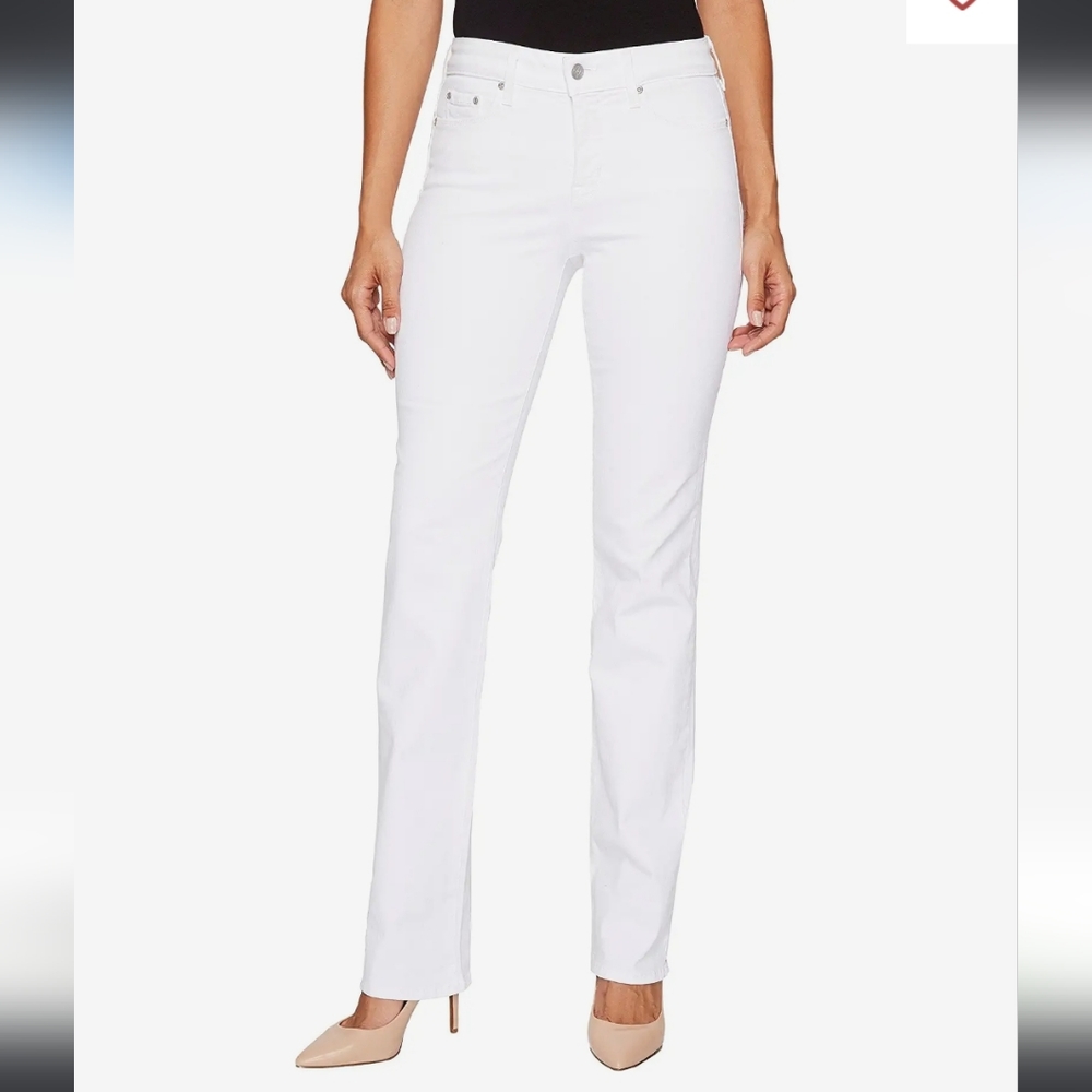 NYDJ Marilyn Straight in Optic White